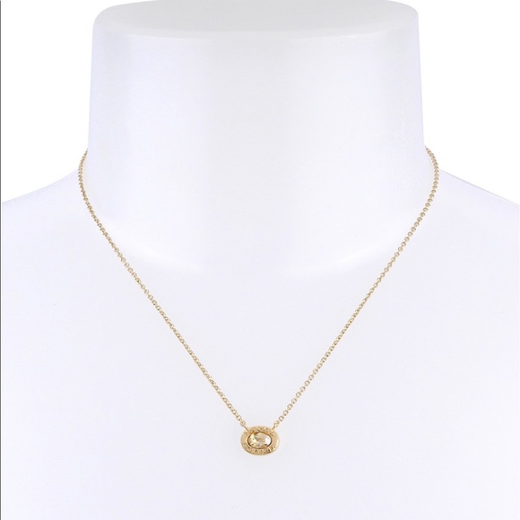 Coach Jewelry - Coach necklace gold color with stone design,nwt.